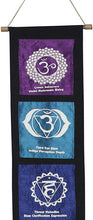 Load image into Gallery viewer, Multi Cotton 7 Chakras Signs Banner Wall Decor Wall Hanging (Chakra 2) - DharmaObjects