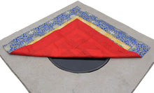 Load image into Gallery viewer, Tibetan Patch Silk Brocade Table Runner/Shrine Cover/Altar Cloth/Table Cover (37 X 37 Inches) - DharmaObjects