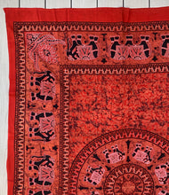 Load image into Gallery viewer, Elephant Mandala Tapestry 80”X50” Red