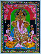 Load image into Gallery viewer, Lord Ganesh Ganesha Tapestry Wall Hanging Decor 30&quot; X 43”