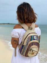 Load image into Gallery viewer, Handmade Natural Hemp Nepal Backpack Purse for Women &amp; Girls Small Lightweight Daypack (DAYPACK1) - DharmaObjects