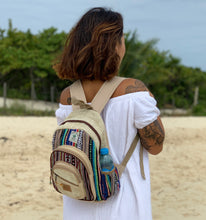 Load image into Gallery viewer, Handmade Natural Hemp Nepal Backpack Purse for Women &amp; Girls Small Lightweight Daypack (DAYPACK1) - DharmaObjects